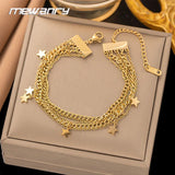 316L Stainless Steel Star Pendant Bracelet For Women Couple