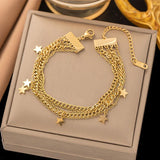 316L Stainless Steel Star Pendant Bracelet For Women Couple