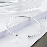 Mewanry Twist Silver Bracelet Adjustable Bangle Vintage Party Jewelry