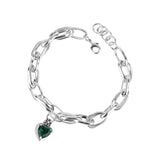 Mewanry Crown Love Green Zircon Bracelet Vintage Charming Birthday