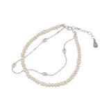 Mewanry Double Pearl Bracelet for Women
