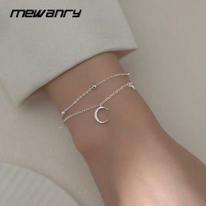 Mewanry Double Star Moon Bracelet for Women