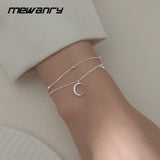 Mewanry Double Star Moon Bracelet for Women