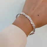 Mewanry Minimalist Silver Bracelet Geometric Punk Accessories