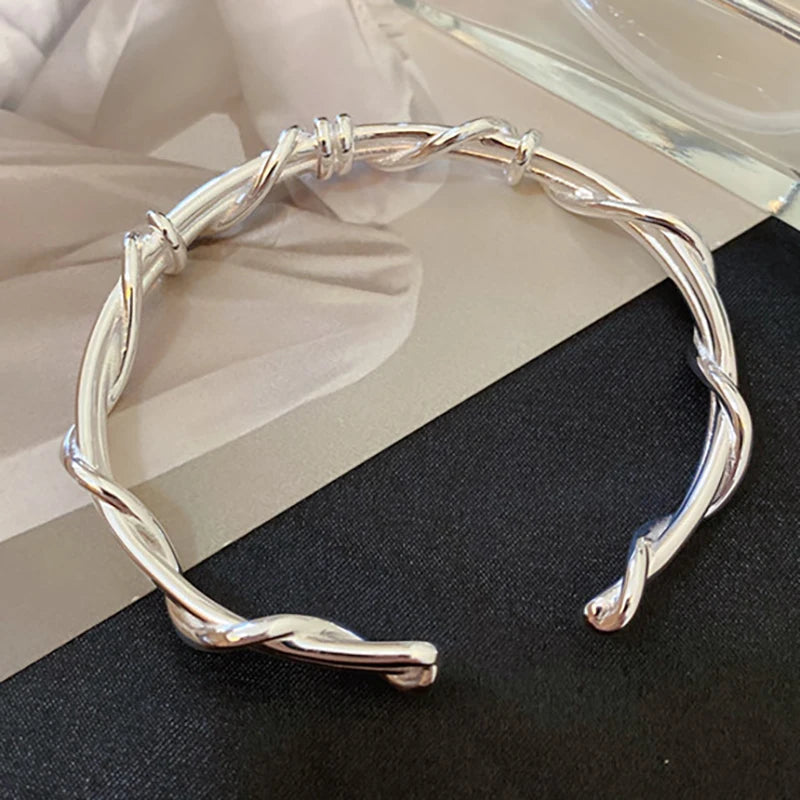 Mewanry Minimalist Silver Bracelet Geometric Punk Accessories