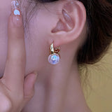 Mewanry Pearl Earrings Minimalist Wedding Bride Jewelry