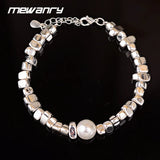 Mewanry Pearl Geometric Beaded Bracelet Birthday Jewelry