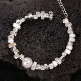 Mewanry Pearl Geometric Beaded Bracelet Birthday Jewelry