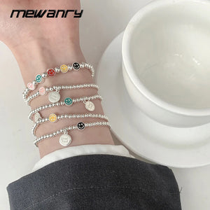 Mewanry Rainbow Smiley Bracelet for Women