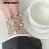 Mewanry Rainbow Smiley Bracelet for Women