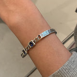 Mewanry Silver Zircon Graffiti Bracelet For Women