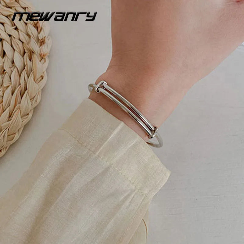 Mewanry Silver Couples Bracelet Vintage Party Jewelry