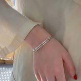 Mewanry Silver Couples Bracelet Vintage Party Jewelry
