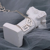 Mewanry Silver Couples Necklace for Women Party