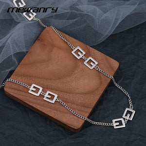 Mewanry Silver Couples Necklace for Women Party