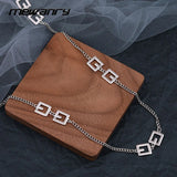 Mewanry Silver Couples Necklace for Women Party