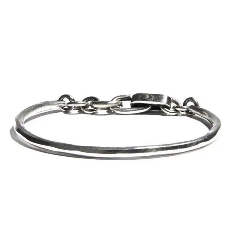 Mewanry Silver Lock Knot Bracelet for Women Vintage INS Personality