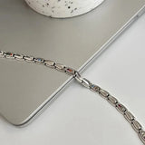 Mewanry Silver Zircon Bracelet Vintage Birthday Jewelry