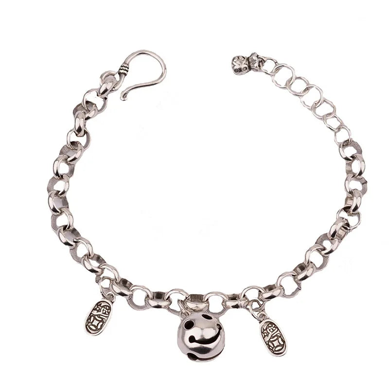 Mewanry Smiley Pendant Couples Bracelet Vintage Party Jewelry