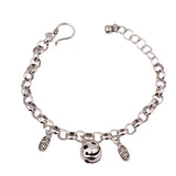 Mewanry Smiley Pendant Couples Bracelet Vintage Party Jewelry