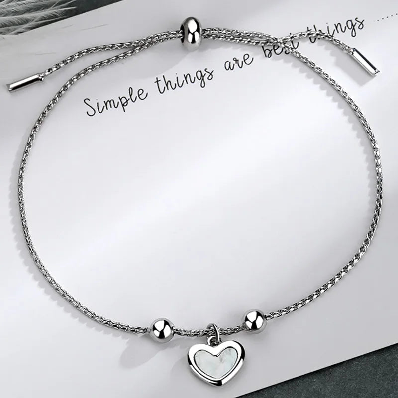 Mewanry Silver Shell Bracelet For Women Girls