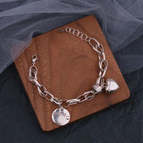Mewanry Silver Smile Love Heart Couples Bracelet Party Jewelry