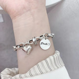 Mewanry Silver Smile Love Heart Couples Bracelet Party Jewelry