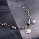 Mewanry Silver Smile Love Heart Couples Bracelet Party Jewelry