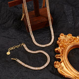 Mewanry Zircon Bracelet Necklace for Women