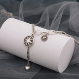 Mewanry Star Heart Pendant Silver Necklace for Women Thai Silver Jewelry