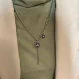 Mewanry Star Heart Pendant Silver Necklace for Women Thai Silver Jewelry