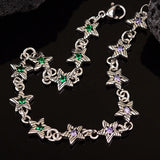 Mewanry Sparkling Zircon Bracelet For Women Vintage Star Geometric
