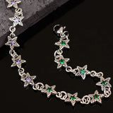 Mewanry Sparkling Zircon Bracelet For Women Vintage Star Geometric