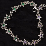 Mewanry Sparkling Zircon Bracelet For Women Vintage Star Geometric