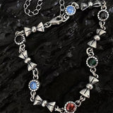 Mewanry Sparkling Zircon Chain Bracelet Vintage Bow-knot