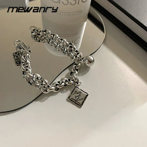 Mewanry Square Ball Bracelet for Women Geometric Charming Personality Jewelry