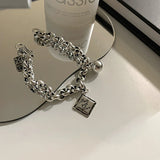Mewanry Square Ball Bracelet for Women Geometric Charming Personality Jewelry