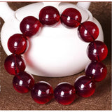 Mexican Blood Amber Elastic Bead Bracelet Men Women Healing Jewelry
