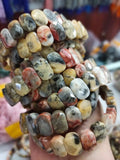Mexican Crazy Lace Agate Bangle Bracelet
