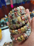 Mexican Crazy Lace Agate Bangle Bracelet