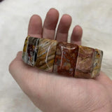 Mexican Crazy Lace Agate/Sardonyx Bracelet Gemstone Beads Bangle