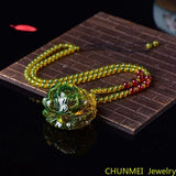Mexico Amber Pendant Peony Flower Necklace Raw Ore Amber Rose Pendant