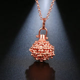 Mexico Popcorn Flower Necklace Aromatherapy Pendant