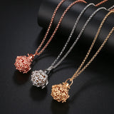 Mexico Popcorn Flower Necklace Aromatherapy Pendant