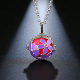 Mexico Popcorn Flower Necklace Aromatherapy Pendant