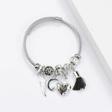Charm Bracelet & Bangle with Crystal Bead Heart Bracelets for Women