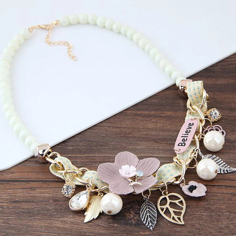 Vintage Resin Beads Candy Choker Necklaces for Women