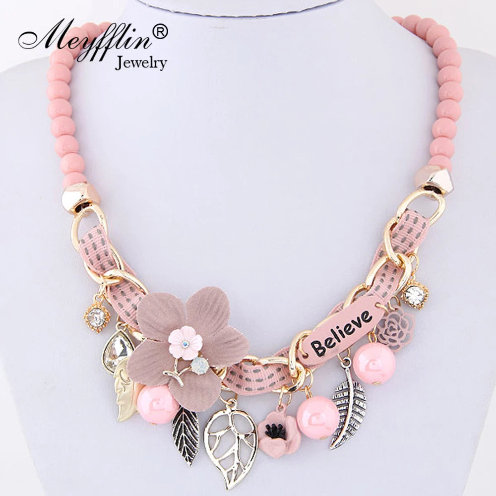 Vintage Resin Beads Candy Choker Necklaces for Women