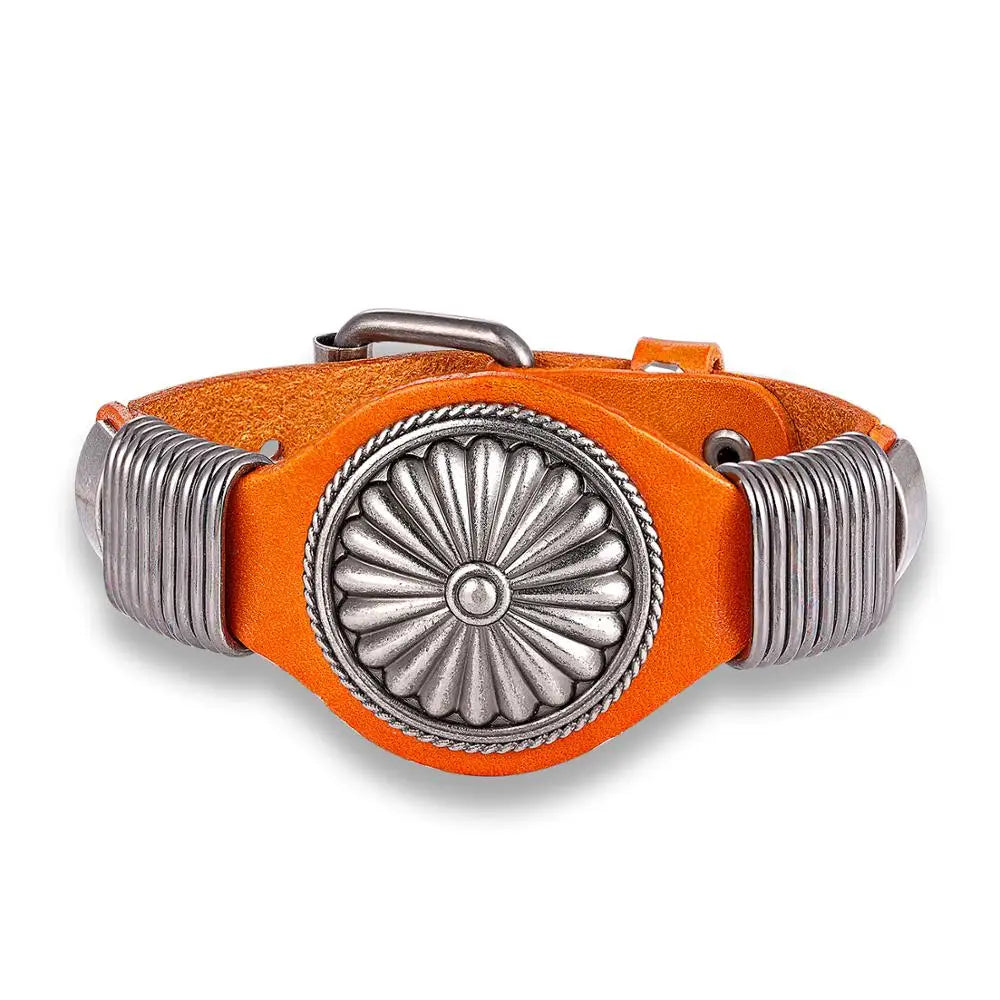 Vintage Punk Leather Bracelet for Men Women
