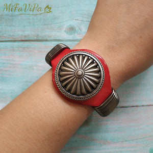 Vintage Punk Leather Bracelet for Men Women